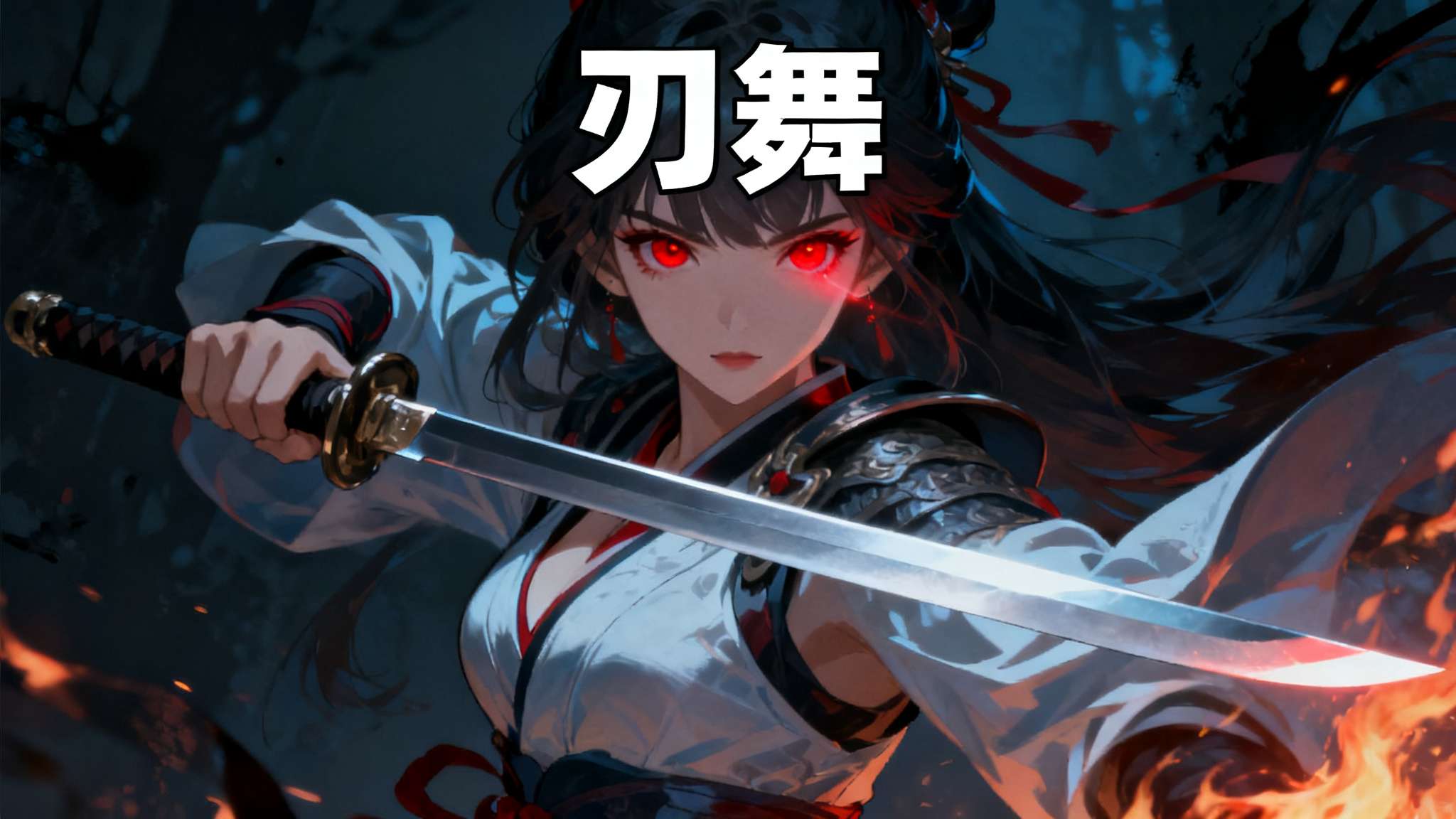 自带神秘色彩，“绯瞳”二字象征着特殊身份和超然力量。作为刀剑技艺精湛、气度非凡的